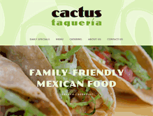 Tablet Screenshot of cactustaqueria.com